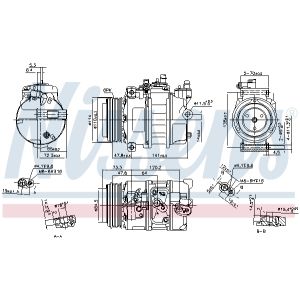 Compresor, aire acondicionado NISSENS 89496