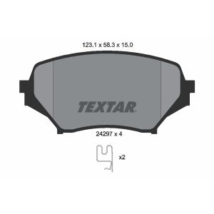 Set di pastiglie freno TEXTAR 2429701, fronte