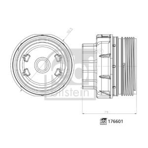 Deckel, Ölfiltergehäuse FEBI BILSTEIN 176601