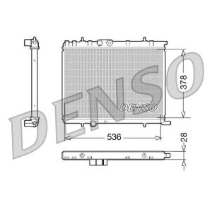 Radiador de motor DENSO DRM07021