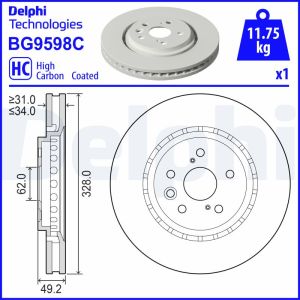 Disco de freno DELPHI BG9598C