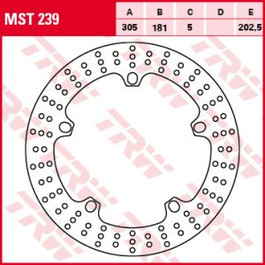 Bremsscheibe TRW MST239, 1 Stück