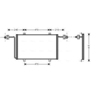Condensator, airconditioning AVA COOLING RT5278