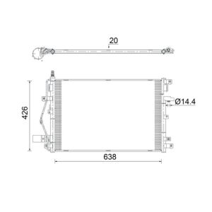 Lauhdutin, ilmastointilaite MAHLE AC 924 000S