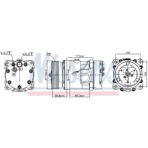 Compresor, aire acondicionado NISSENS 89160