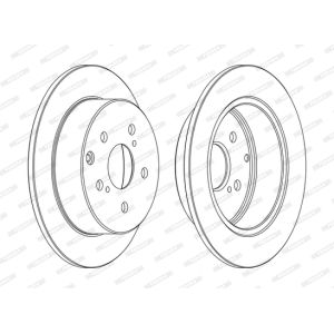 Bremsscheiben FERODO DDF1704C hinten, voll, 2 Stück