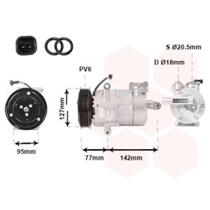 Compressor, ar condicionado VAN WEZEL 1800K469