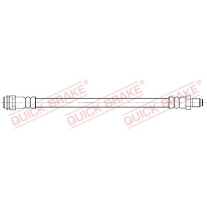 Tubo do travão flexível traseiro, esquerdo QUICK BRAKE 37.053