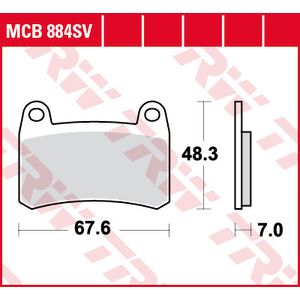 Bremsbelagsatz TRW MCB884SV