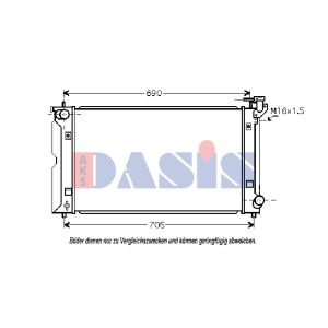 Raffreddatore motore AKS DASIS 210141N