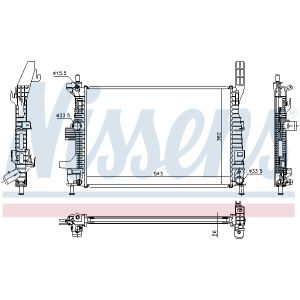 Radiador del motor NISSENS NIS 69238