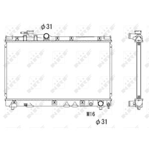 Radiateur, refroidissement du moteur NRF 53273