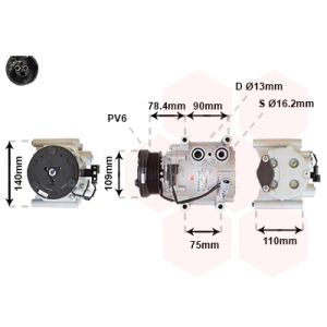 Compressor, ar condicionado VAN WEZEL 7700K034