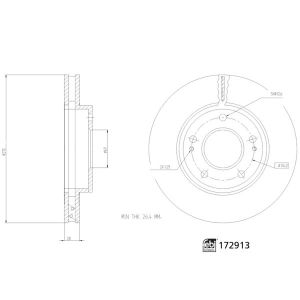 Disco de travão FEBI BILSTEIN 172913 frente, ventilado, 1 Peça