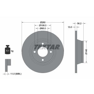 Disco de freno TEXTAR 92060400
