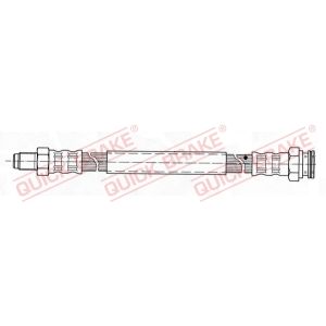 Tubo do travão flexível traseiro, esquerdo QUICK BRAKE 32.330
