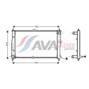 Arrefecedor do motor AVA COOLING KAA2018