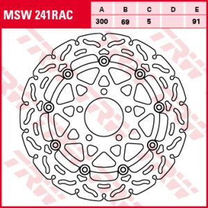 Jarrulevy TRW MOTO MSW241RAC