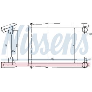 Ladeluftkühler NISSENS 97025