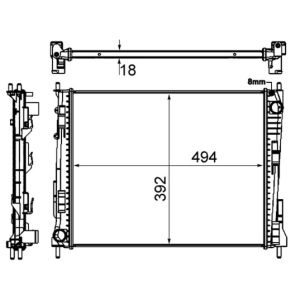 Radiador, arrefecimento do motor MAHLE CR 924 000S