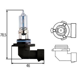 Lâmpada Halogen HELLA HB3 Standard 12V, 60W, 1 peça