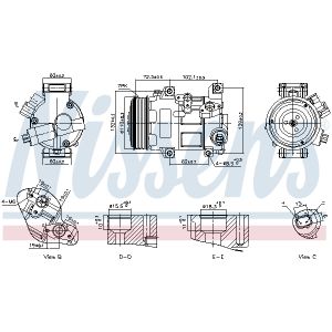 Compresseur de climatisation NISSENS 89516