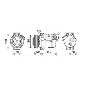 Kompressor för luftkonditionering AVA COOLING CTK063