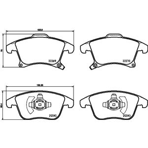 Juego de pastillas de freno BREMBO P 24 173, delante