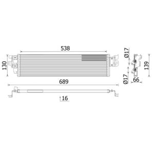 Arrefecedor de óleo (365, com entrada de sensor) MAHLE CLC 328 000P