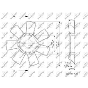 Rueda de ventilador, refrigeración de motor NRF 49844