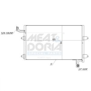 Kondensator, Klimaanlage MEAT & DORIA 991145