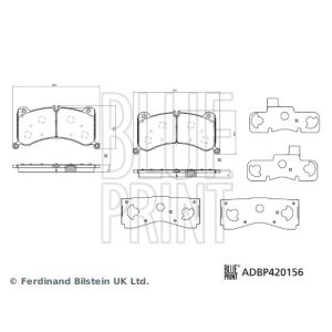 Bremsbelagsatz, Scheibenbremse BLUE PRINT ADBP420156