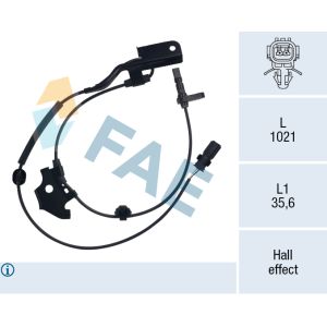 Snelheidssensor, ABS FAE 78741