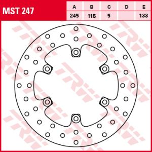 Disco de freno LUCAS TRW MST247, 1 Pieza