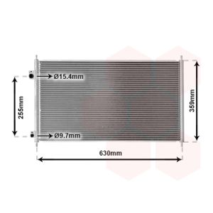 Condenseur (climatisation) VAN WEZEL 25005165