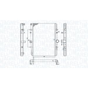 Radiador, refrigeración de motor MAGNETI MARELLI 350213199400