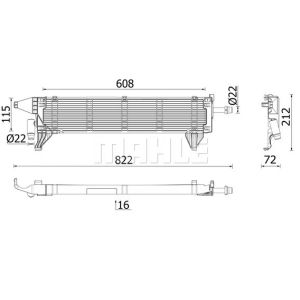 Radiator, motorkoeling BEHR MAHLE CR 2636 000P