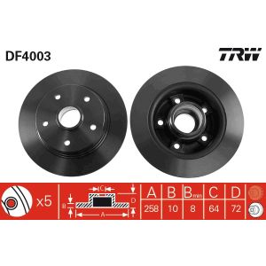 Disco de travão TRW DF4003
