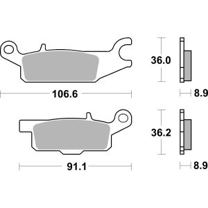 Bremsbelagsatz, ohne Straßenzulassung BREMBO 07YA51SD