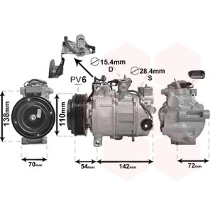 Compressor, ar condicionado VAN WEZEL 0600K551