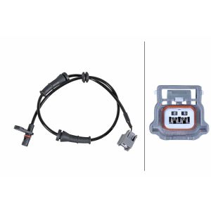 Snelheidssensor, ABS HELLA 6PU 358 252-281