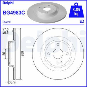 Disco de freno DELPHI BG4983C