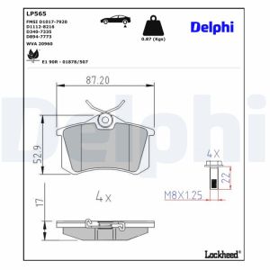 LP2008 DELPHI 24496 Kit pastiglie freni | AUTODOC prezzo e recensioni