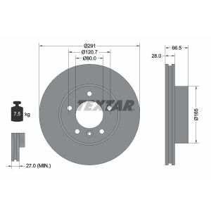 Disque de frein TEXTAR 92140200 avant, ventilé, 1 pièce