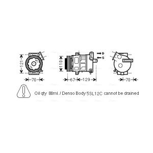 Compresseur de climatisation AVA COOLING OLK558