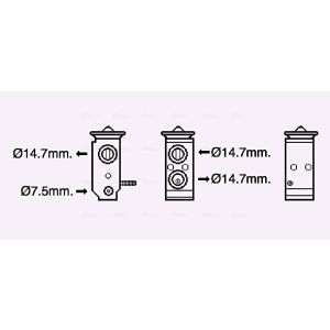 Soupape de climatisation AVA COOLING HY1579 AVA