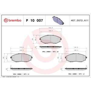 Levyjarrun jarrupalasarja BREMBO P 10 007