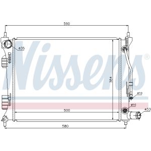 Kühler, Motorkühlung NISSENS 67553