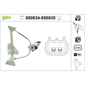 Regulador de janelas VALEO 850834
