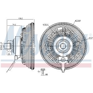Koppeling, radiatorventilator NISSENS 86377